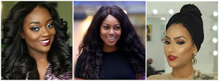 Popular Ghanaian actresses in Nollywood: Yvonne Nelson, Jackie Appiah, Juliet Ibrahim