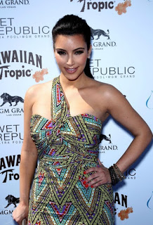 Kim Kardashian in Ankara print