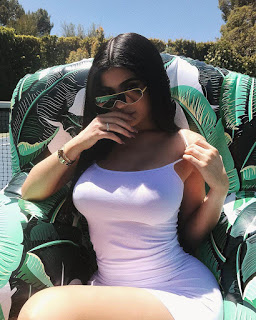 Kylie Jenner pictured enjoying the breeze