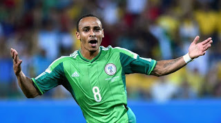 Osaze pictured on the super eagles jersey
