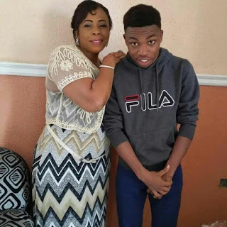 Toyin Adewale pictured with Mayorkun
