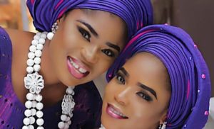 Eniola Ajao with twin sister