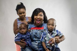 Laide Bakare and her children photos