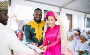 Sophie Alakija and husband wedding photo