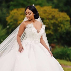 Minnie Dlamini wedding dress