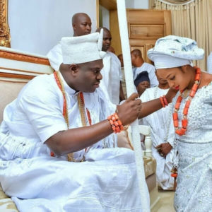 Ooni of Ife and new olori Naomi Oluwaseyi