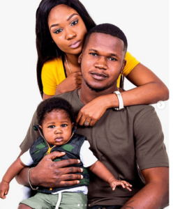 Oyindamola Omole, husband and son