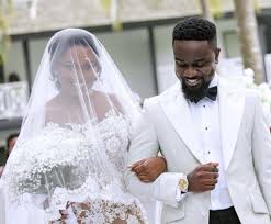 Sarkodie and his wife Tracy wedding picture