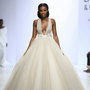 Agbani Darego on runway