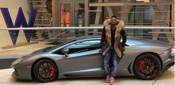 Football Star, Obafemi Martins Shows Off His New Ferrari Spider