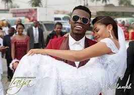 Akpororo and wife wedding picture