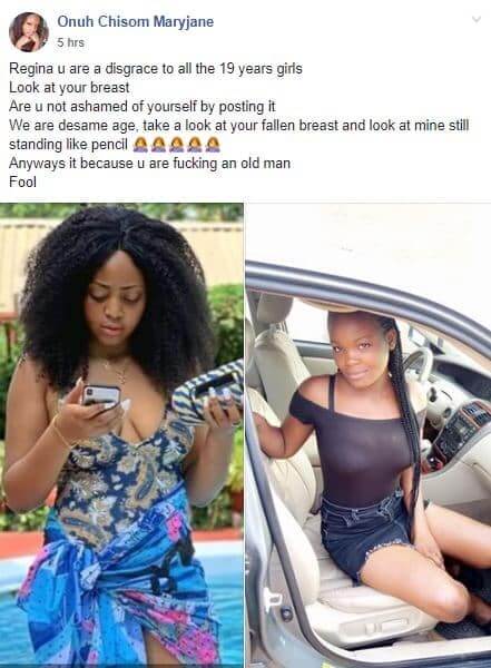 Chisom drags Regina daniels