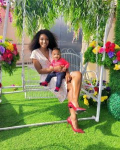 Powede Awujo and her child