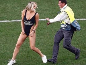 Kinsey Wolanski at the Champions league final