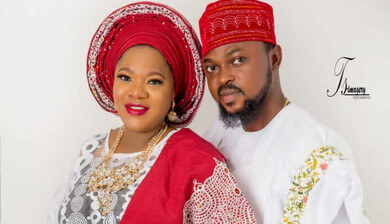 Kolawole Ajeyemi and wife, Toyin Abraham