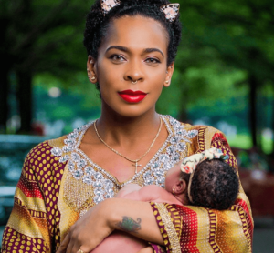 Tboss unveils her new born baby