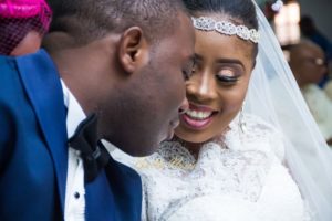 Benita Okojie and husband wedding photo