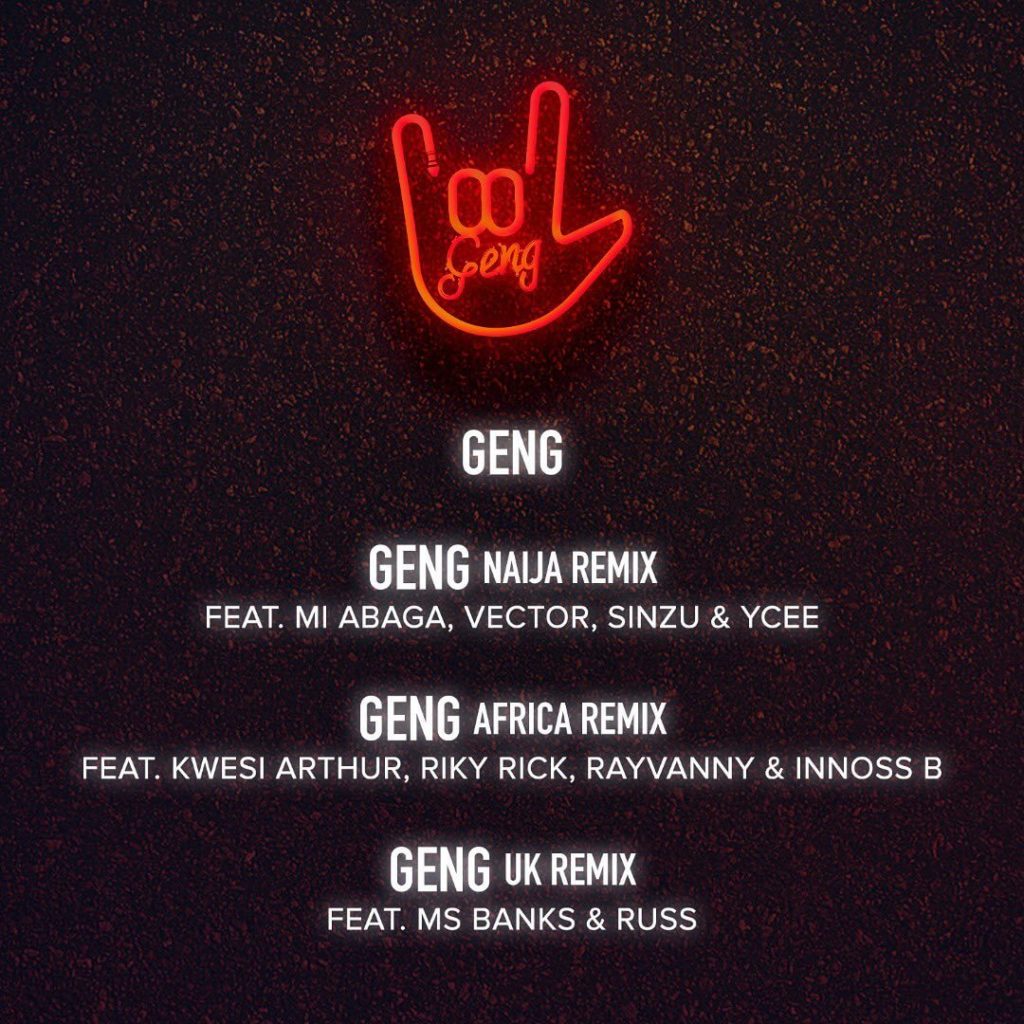 Download Mayorkun - Geng (African Remix) Kwesi Arthur, Riky Rick, Rayvanny, Innoss'B Mp3