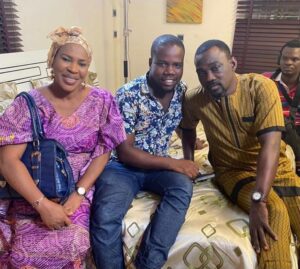 Samson Oseni on set of a movie